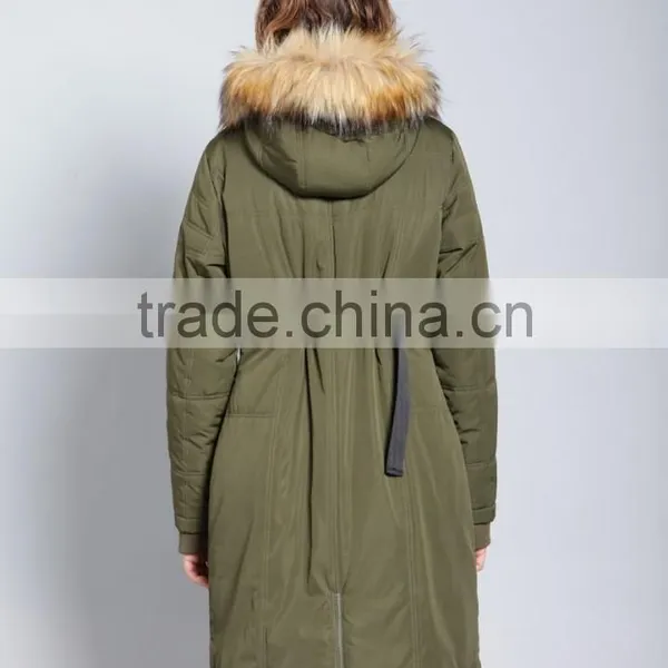 Women Winter Warm Long Down Jacket With Hood photo-3