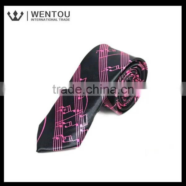 Wholesale Fashionable Musical Notes Printed Tie photo-2