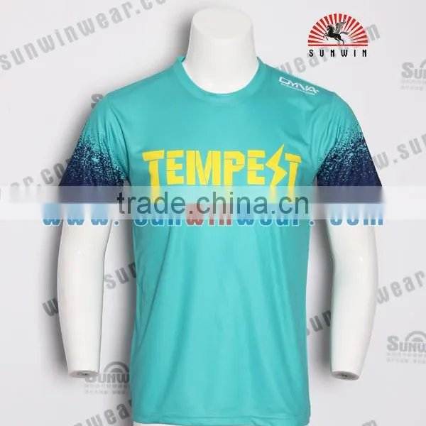 High Quality Polyester Plain Sublimated T-shirt for Summer photo-4