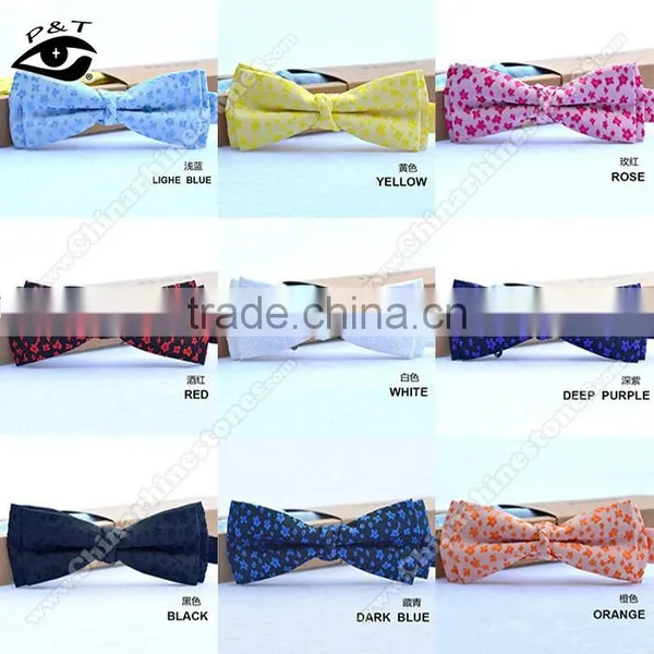 9 Colors New Bow Tie 10x4CM Jacquard Silk Bow Tie for Men photo-3