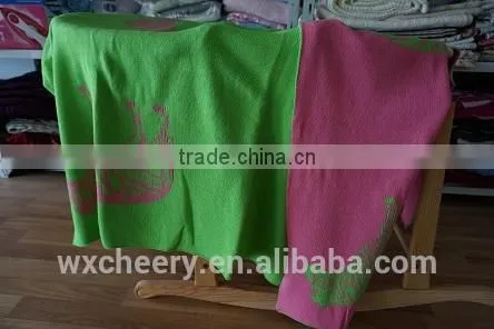 Super Soft Cotton/polyester Acrylic Knitted Blanket