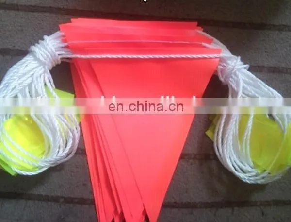 Orange Bunting Flag,30m With 45 pc Flags ,Pvc Flag With 0.35mm Nylon Rope From WENZHOU FLY photo-2
