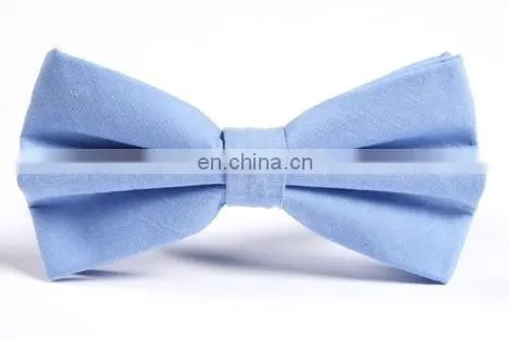 Light Blue Cotton Bow Tie photo-2