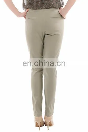 Female Trousers With Stretch Twill Ankle Pants photo-3