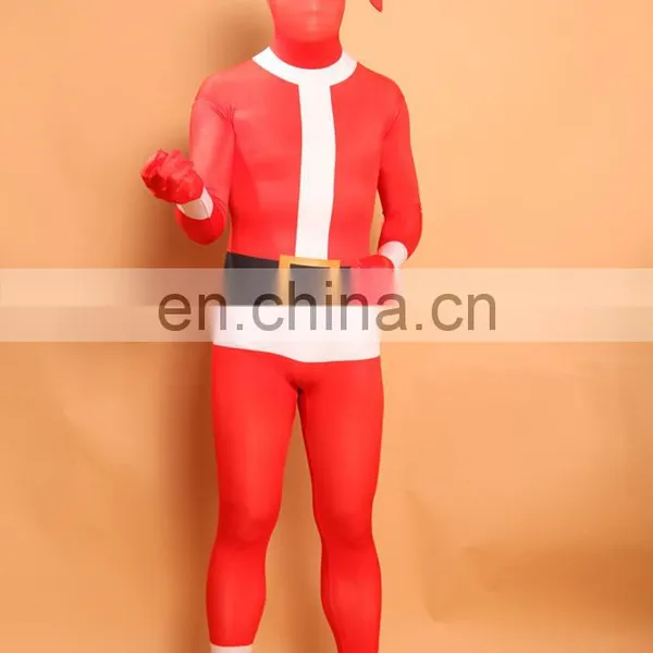 Spandex Santa Skin Suit Zentai Suits Fancy Dress Costume photo-2