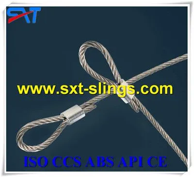 Ungalvanized Steel Wire Rope Slings Supplier 6x19+FC