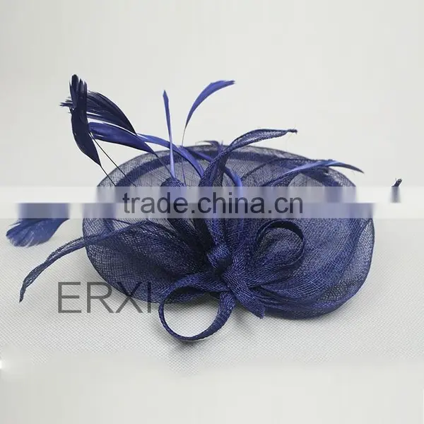 Wholesale Fashion 100% Sinamay Material Base Hat Fascinator For Women photo-5