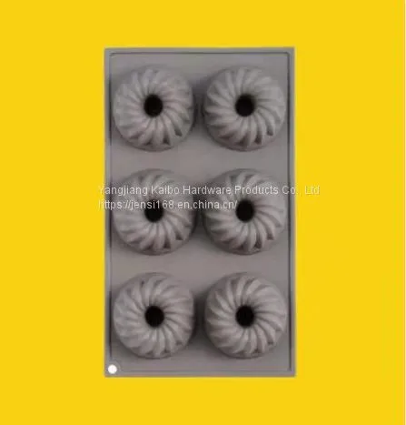 Baking Tools Baking Tin Non-stick 6 Round Hollow Cake Mold Baking Doughnut Mold Small Bread Non-stick Baking Tray Cookie Baking Mold photo-3