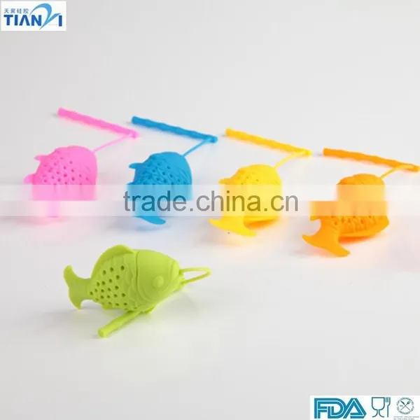 Wholesale Non-toxic Heart-resisting Colored Silicone Tea Infuser photo-6
