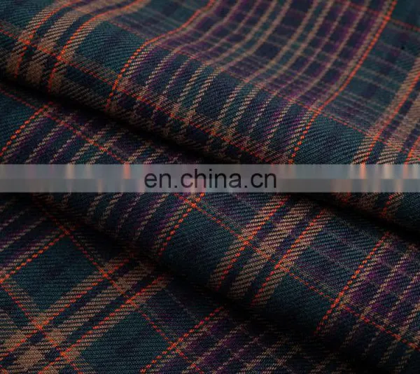 100% Cotton Yarn Dyed Check Design Plain Tartan Fabric for Women Garment photo-5