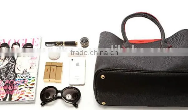 Guangzhou Wholesale Hot Genuine Saffiano Leather Two Sizes Multifunction Shouder Bags Handbag for Lady photo-6