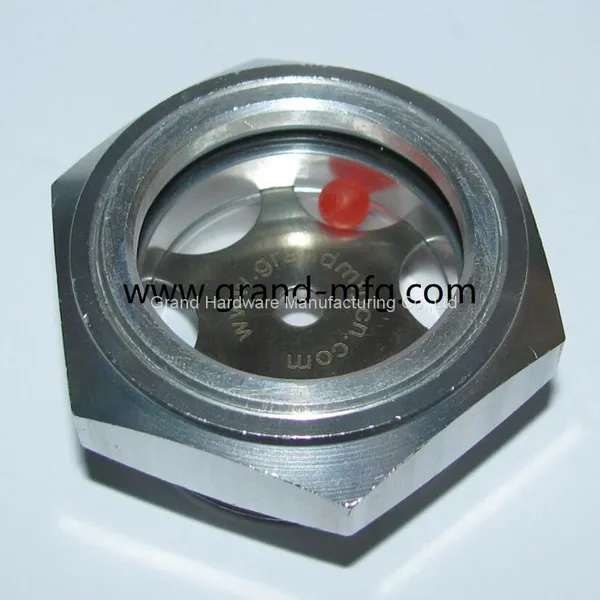 BSP G11/4 Compressor Speed Reducers Aluminum Liquid Oil Level Sight Glass Manufacturer photo-4