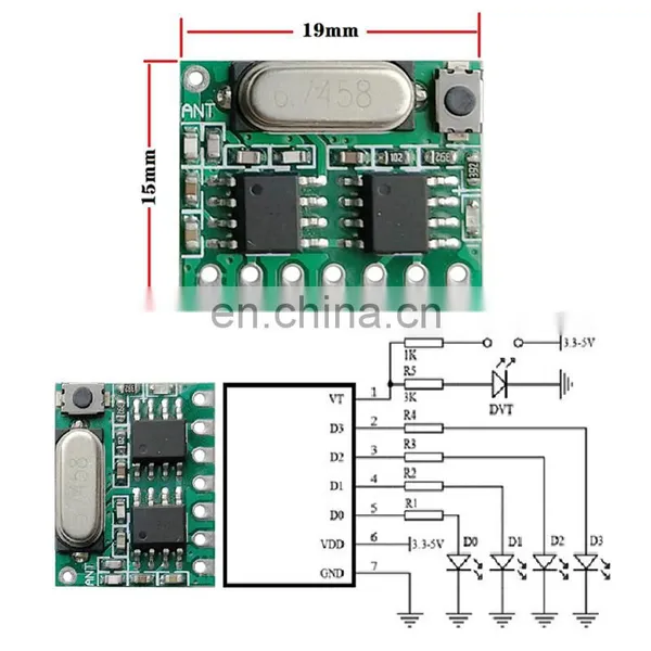 Remote for Electric Door Switch Rf Long Distance Transmitter Module Rf Modulator Converter Module rf rx tx photo-4