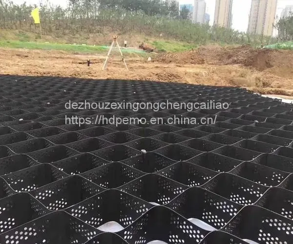 HDPE Geocell Gravel Stabilizers Plastic Honeycomb Geocells for Retaining Wall Reinforcement Slope Protection Driveway Geocell photo-3