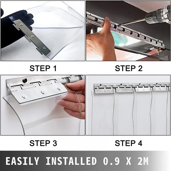 Fuxing Hot Sale 2mm Clear Color Cold Room Pvc Strip Door Curtain For Freezer 3mm Curtain Strip
