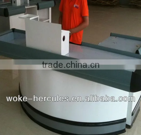 Supermarket Checkout Counter With Convery Belt for Money Desk in Mall photo-6