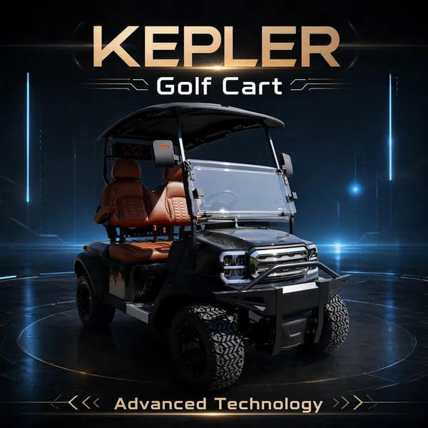 Kepler Smart Connect 4 Passenger Golf Car With GPS Fleet Management System 72V Lithium AC Motor Electric Golf Cart photo-3