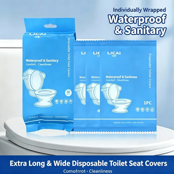 Disposable Toilet Seat Covers for Pregnancy & Maternity – Thick, Waterproof, Individually Wrapped, Portable Toilet Seat Protector