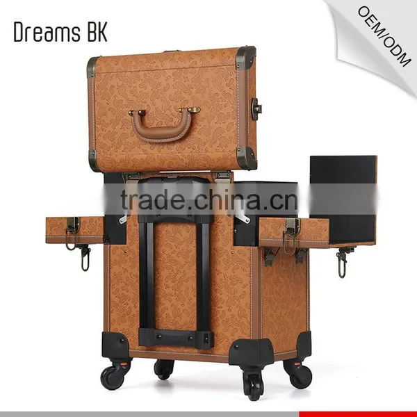 PVC Makeup Case Hairdressing Case With Wheels photo-6