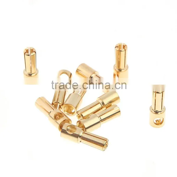 Gold Plated Bullet Plugs Male Female Banana Connectors photo-5