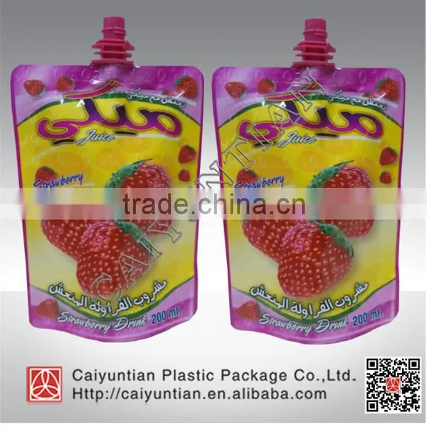 Aluminum Foil Standing Liquid Fruit Juice Packaging Bag/ Spout Pouch for Fruit Juice photo-4