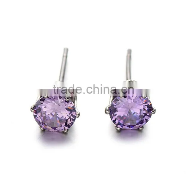 Bulk Wholesale Costume Jewelry Round Heart Square Shape Zircon Earrings Sets photo-6