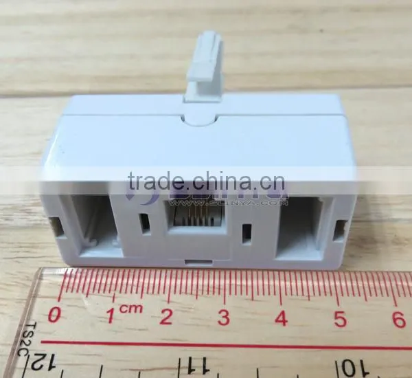 BT 1 Male to Dual Female RJ11 6P4C Plug Telephone Cable Adapter photo-3