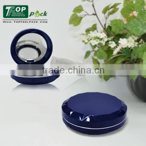 Unique Round Compact Powder BB Air Cushion Cream Case With Mirror Container photo-3