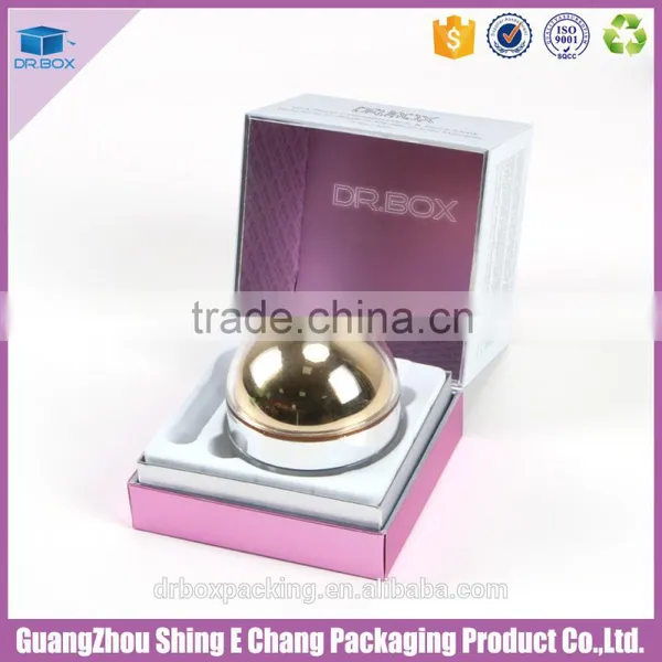 Luxury Pink Paperboard Cosmetic Box With Plastic Holder Insert photo-4