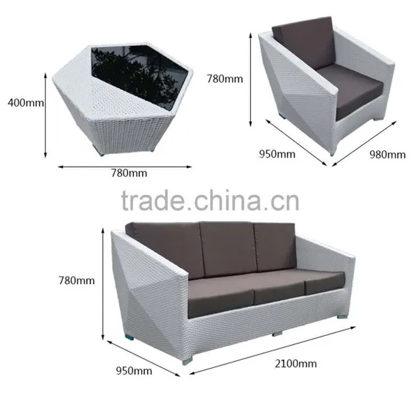Furniture Slipcovers For Rattan Furniture Creative Geometry Modern White Rattan Outdoor Furniture Quality Choice photo-6