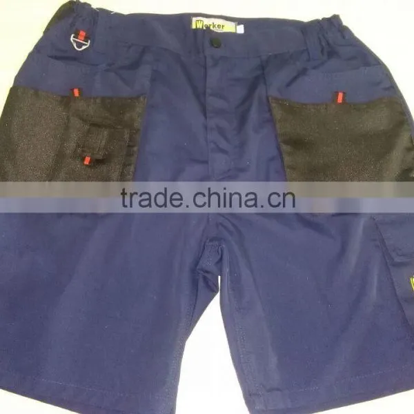Workwear T/C Canvas Cargo Shorts With Reinforced Oxford Patch Fabric