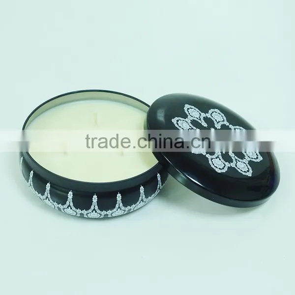Black Travel Tin Candle/Aroma Tin Candle/Tin Metal Candle/Tins Massage Candle photo-5
