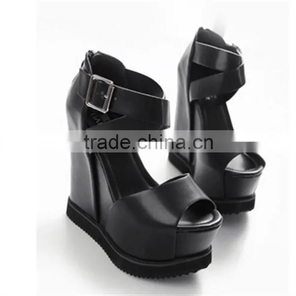 Nude Women 2015new Model Ladies Fancy Girls Wedge Sandals photo-2