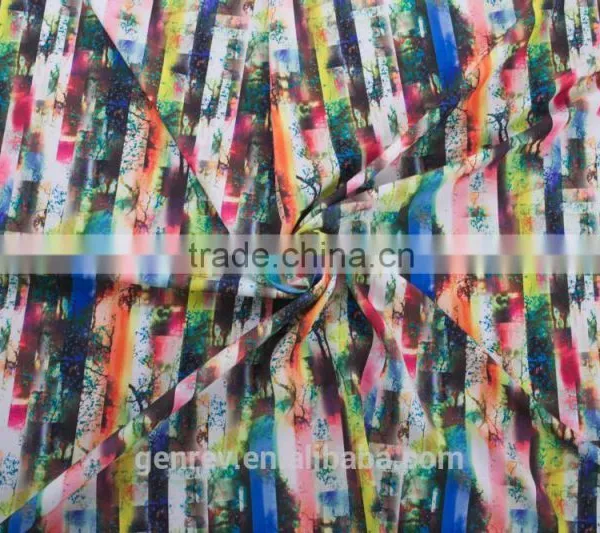 100%polyester Fabric Printing Digital Print Poly Fabric Polyester Crepe Printing Fabric photo-2