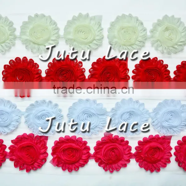4'' Shabby Rose Trim Flower Shabby Rose Flower by Yard photo-3