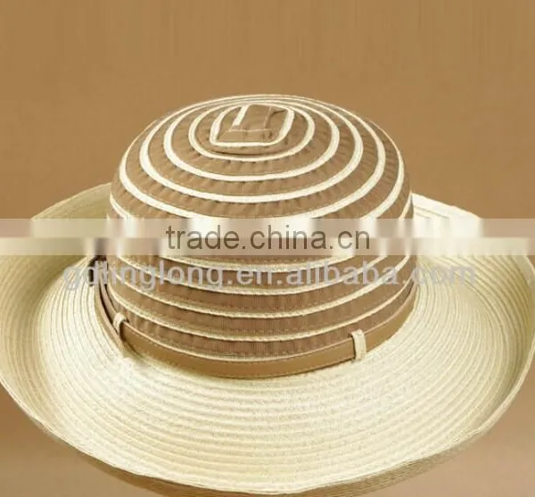 Light Foldable Fabric Hat for Outdoor With Wide Brim Sunshade and String Decoration photo-2