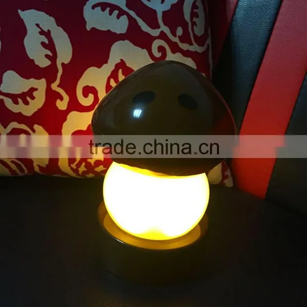 New Promotional Creative Design Cartoon Mushroom Push Control Cute LED Bedside Table Lamp photo-2