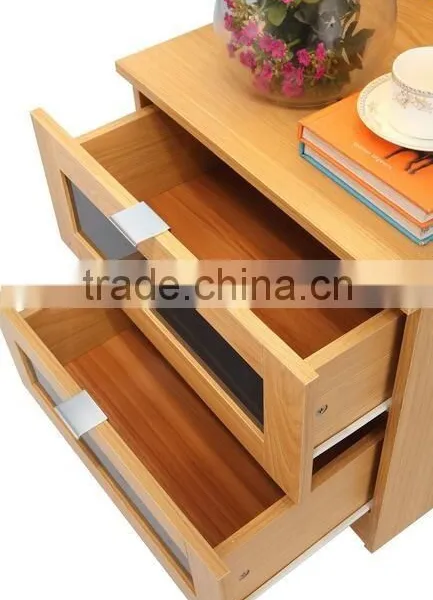 Light Brown General Use Monza Two Drawer Bedside Cabinet photo-2