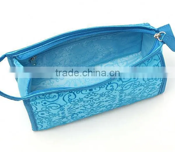 Promotional Blue Satin Cosmetic Bags photo-3