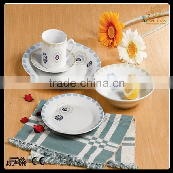 Hotsale 20/30pcs Square Decal Porcelain Turkish Dinner Set photo-3