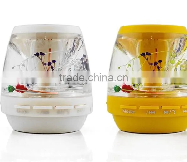 Handfree Stereo Bluetooth Colorful LED Liquid Speaker Support TF Card photo-2