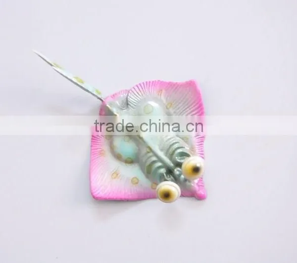5 Inch Pearl Powder Surface Butterfish Decoration Plastic Fridge Magnet photo-2