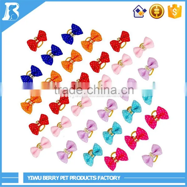 Mixed Colors Plain Dog Pet Cat Puppy Hair Bows,bridal Hair Accessories,Dog Hair Bows photo-2