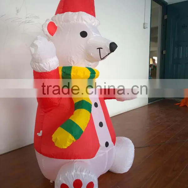 DJ-XT-58 New Inflatable Airblown Lighted Christmas Polar Bear Yard Decoration photo-4