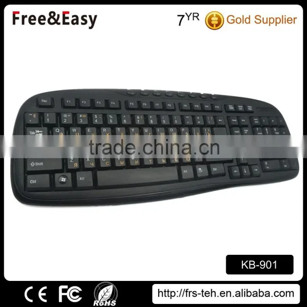 Ergonomic Design 114 Keys 2.4ghz Wireless Multimedia Keyboard for Laptop photo-4
