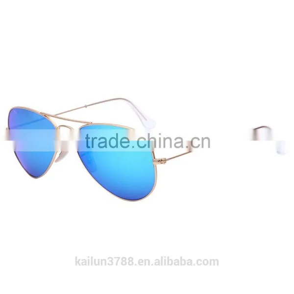 women mens sunglasses metal frame flash mirror lens
