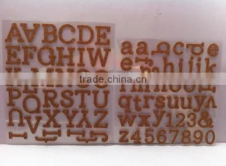 Eco-friendly Non-toxic Alphabet Canvas Fabric Stickers for Promotion Gift photo-3