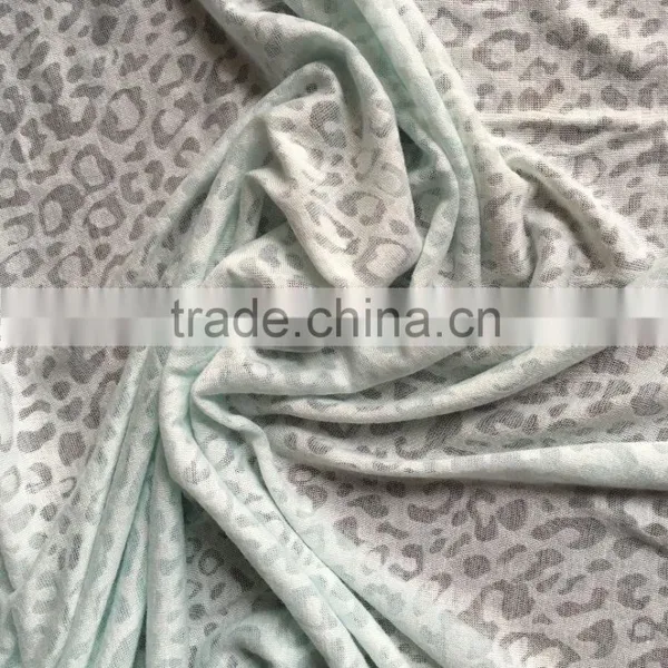 110g/sm Polyester Cotton Knit Single Jersey Burn-out Fabric,knit Burnt Discharge and Burn-out Print Fabric for Dress photo-4