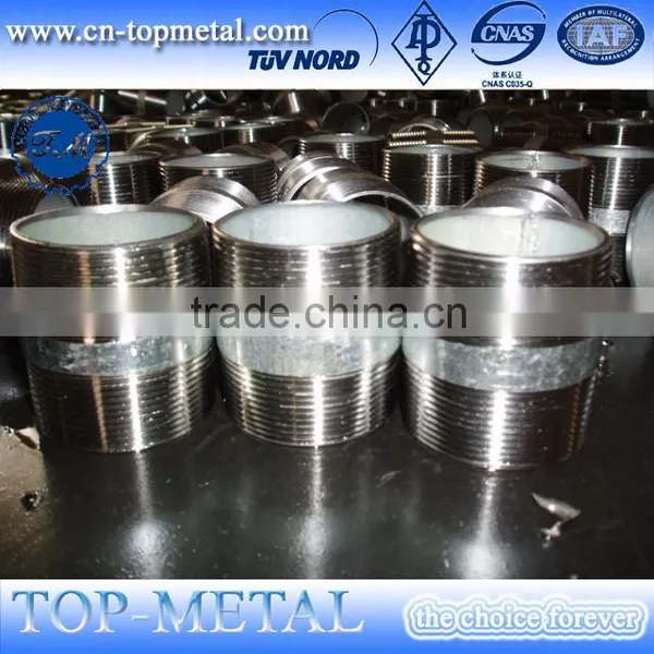 ASTM A733 NPT BSP Carbon Steel Electro Galvanized Pipe Nipple photo-2