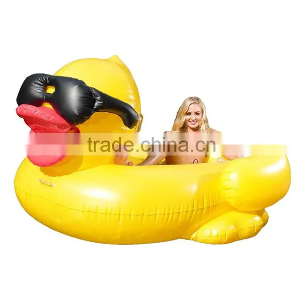 Cute Giant Inflatable Yellow Duck Pool Ride-on for Kids and Adult photo-2